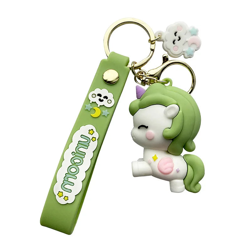 Porte-Clés Licorne Kawaii  Univers Kawaii Vert  